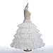 Topwedding 4 Hoops Ruffled Nylon Floor Length Half Slip Bridal Petticoat