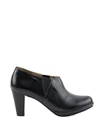 Liberitae Zapatos Abotinados Elástico (Negro Mate)