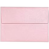 A7 Invitation Envelopes w/Peel & Press (5 1/4 x 7 1/4) - Rose Quartz Pink Metallic (50 Qty.) | Perfect for Special Occasions and Invitations |