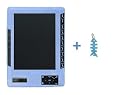 Blue Silicone Skin Case Cover + Light Blue Fishbone Style Keychain for Ectaco Jetbook Readers Ebook