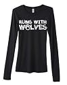 Runs With Wolves Long Sleeve Juniors T-Shirt