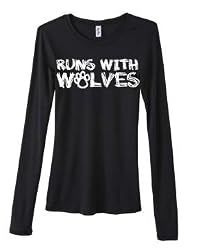 Runs With Wolves Long Sleeve Juniors T-Shirt