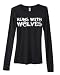 Runs With Wolves Long Sleeve Juniors T-Shirt