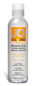 System JO All in One Sensual Massage Glide, Citrus, 4-Ounce Bottle