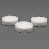 3 White Floating Candles Set of 12 Wedding Party Favor by Quick Candles