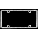 Buy Chrome Metal Car License Plate Frame with Single Row Clear Crystals by Luv Your Ride