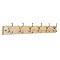 Hook Rail 27” Maple - 6 Chrome Hooks