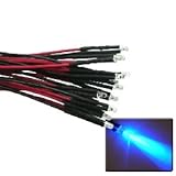 Qty 10- LED Lights- 3mm pre wired 12 volt leds- 12V Blue