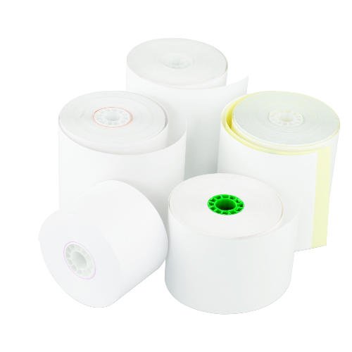 44MM x 130 White Bond 1 Ply Register Roll 50 CT On Sale