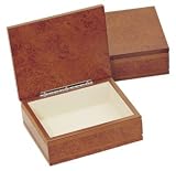 medium burlwood finish wooden box