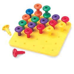 Jumbo Easy Grip Pegs and Pegboard Set by Cognitive Skills
