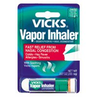 Vicks Vapor Inhaler Soothing Vicks Vapors, Nasal Decongestant .01 oz (200 mg)