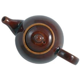 Dexam London Pottery 10 Cup Globe Teapot Rockingham Brown