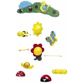 Children's Nursery Hanging Wooden Mobile - 3D Insects