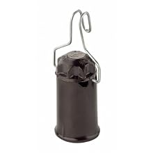 Leviton 267 Candelabra Base, Two-Piece, Keyless, Incandescent, Phenolic Lampholder, Pin-Type, Single Circuit, Feed-Through, Includes Hook, Black