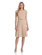 Anne Klein Womens Cap-Sleeve Scoopneck Solid Dress