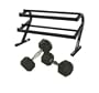 5-50 lb. Rubber Coated Dumbbells W/ Rack