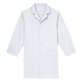 Unisex Medline Knee Length Lab Coat - White