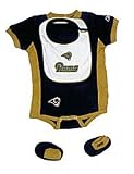 St. Louis Rams Two Color Creeper with Bib and Booties