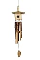 All Natural Handmade Straw House Bamboo Chime - Small