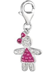 925 Sterling Silver October Birthstone Girl Charm, For Chamilia, Pandora, Biagi, Personality, Reflections And More Charm Bracelets