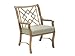 Dining Arm Chair w Seat Cushion & Diamond Pattern Cut-Out Back - Carson