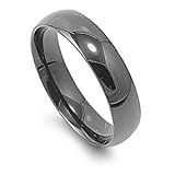 Stainless Steel Ring - Black IP - 6mm
