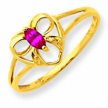 14k Ruby Birthstone Ring