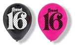 Super Stylish Sweet 16 Birthday 11" Latex Balloons 6 Per Pack Super Stylish Sweet 16 Birthday 11" Latex Balloons 6 Per Pack
