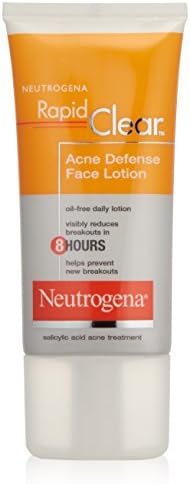 Neutrogena Rapid Clear Acne Defense Face Lotion, 1.7 Ounce x Multipack of 4