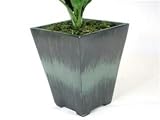 Deco-office 48cm Potted Artificial Silk Rattlesnake (Calathea Insignis) Plant ~ Office Plant with Pot ~ Home & Kitchen Decoration