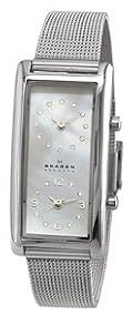 Skagen #20SSSMP Women's Dual Time Zone Mesh Bracelet Watch