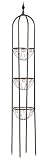 Luster Leaf 937 Link-Ups 7-1/2-Foot Vertical Garden Planter with Three Scrolled Baskets, Burnished Bronze
