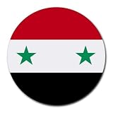 Syria Flag Round Mouse Pad