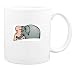 Mug with man, body, individuals, individual, hugging, humans, elephant, person, gray, human, persons, people, pet