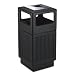Safco Canmeleon Recessed Panel, Ash Urn, Side Open, 38 Gallon, 18.25 Inches Width x 39.25 Inches Height, Black (9477BL)