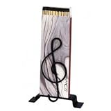 Support boite clé de sol socle fer plat acier noir 1 boite