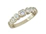Eta 14K Gold Seven Stone Half Carat Besel Set Diamond Ring