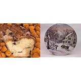 Golden Raspberry 10" Coffee Cake Winter Gift Tin by Boba Tea Direct