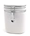 Oval Airtight Canister - 24 Oz Capacity (1/4 Loose Tea or 1/2 Lb Whole Bean Coffee)  White