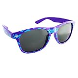 Blues Brothers Wayfarer Dark Black Sun Glasses Fireburst Pattern