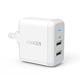Anker PowerPort 2 Lite 最小サイズ2ポート充電器 (12W 2ポート USB急速充電器 折畳式プラグ搭載) iPhone 6s / 6 / 6 Plus、 iPad Air 2 / mini 3、 Galaxy S6 / S6 Edge / Edge+、各種Android他対応 (ホワイト) …