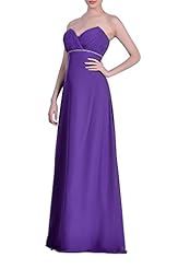A-line Strapless Chiffon Full Length  Dress