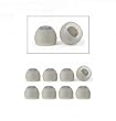 4 Pair, Size Large, Gray + Earphones Plus Brand Replacement Ear Cushions, Earbuds for Sound Isolating Earphones. PLUS Free Sample Pair of Earphones Plus Brand Memory Foam Ear Cushions.