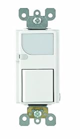 Combination Decora Switch with LED Guide Light, 15A-120VAC, Single-Pole, Neutral Required, White, 6526-W