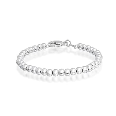 Cheap Girls Jewelry Bling Jewelry Childrens Kids Bracelet 925 Sterling Silver 4mm Ball Bead 6 Inches For Sale