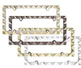 Bully WL120-C Diamond License Plate Frame - Chrome