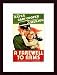 Farewell to Arms, Art Poster with Wood Frame, poster size: 11 x 17