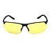 Laura Fairy New Design HD Night Vision Flexible Temple TR90 Frames Sunglasses-black (B1-Black frame Night Vision lens)