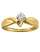 10K Gold 2 Tone Round Cut 0.12 Carat. Diamond Solitaire